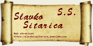 Slavko Sitarica vizit kartica